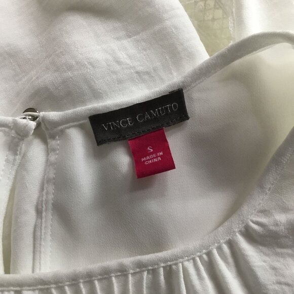 Vince Camuto Long Sleeve Blouse Ivory S - Picture 3 of 3